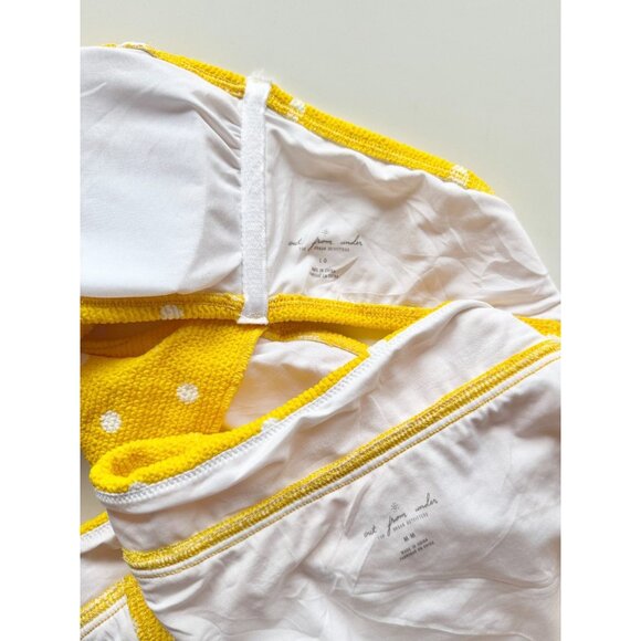 NWT Urban Outfitters OUT FROM UNDER Sia Yellow Polka Dot Crinkle Bikini Size M/L - Picture 11 of 13